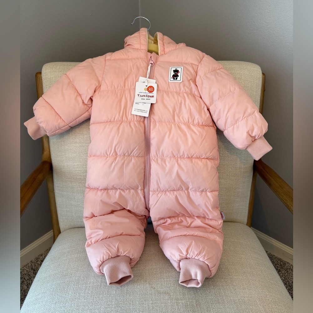 Baby Girl Snow Suit in Pink - NWT